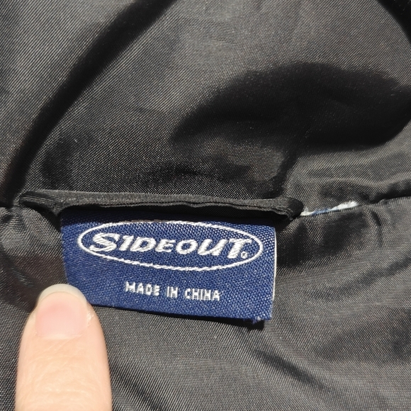 Vintage Y2K Sideout Goose Down Vest Size Medium Black Zip Pockets Thick Heavy - Picture 7 of 8